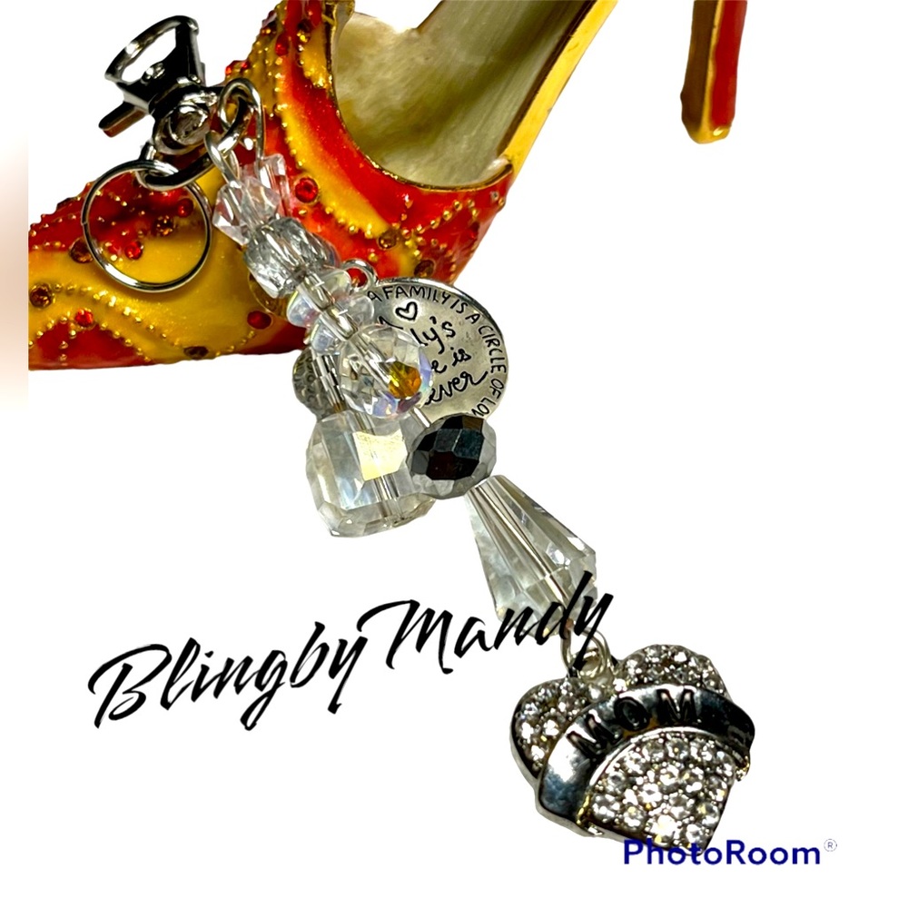 Mom gift purse bling key chain -lots of glitter and glam